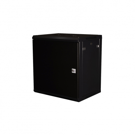 Шкаф 19" телекоммуникационный настенный, 12U 635x600х450 мм, дверь металл, черный